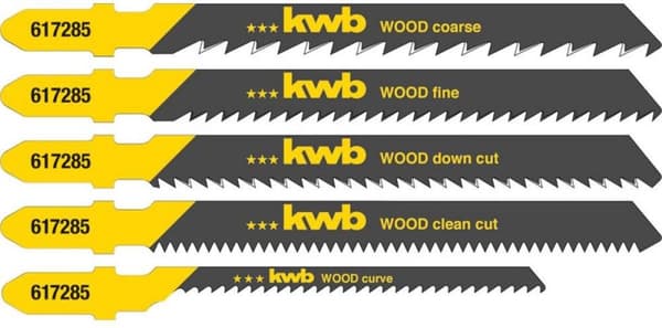 kwb 617285 Stiksavsklingesæt til træ 5 stk.