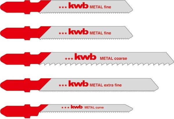kwb 617290 Stiksavsklingesæt til metal 5 stk.