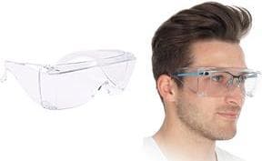 HYGOSTAR skyddsglasögon för personer som bär glasögon, transparent plast, linser av polykarbonat, kan vara perfekta - 1 st (85107)