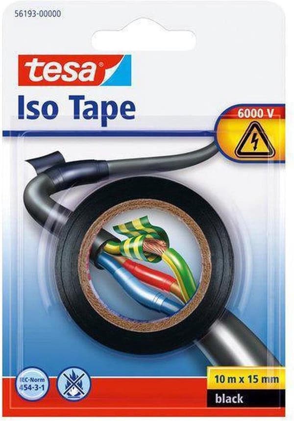 Tesa Isoleringstejp Svart - 10 mx 15 mm