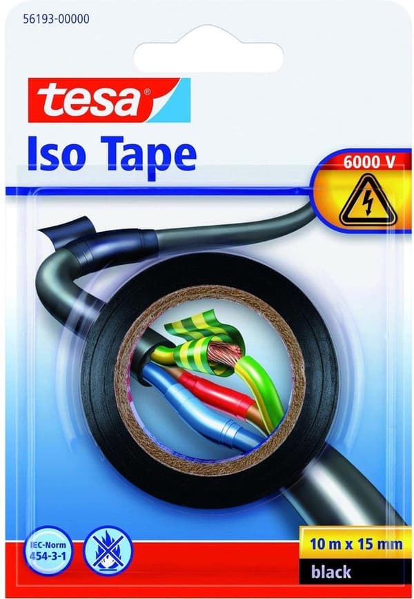 Tesa Isoleringstejp Svart - 10 mx 15 mm