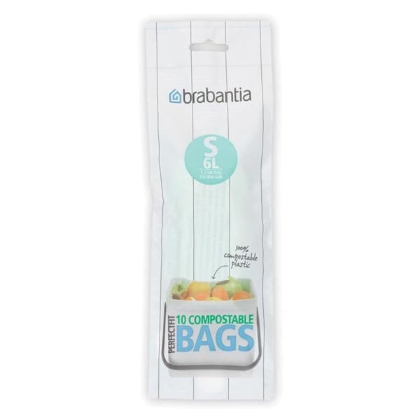 Brabantia PerfectFit komposterbara soppåsar - 6 l - Kod S - 10 st