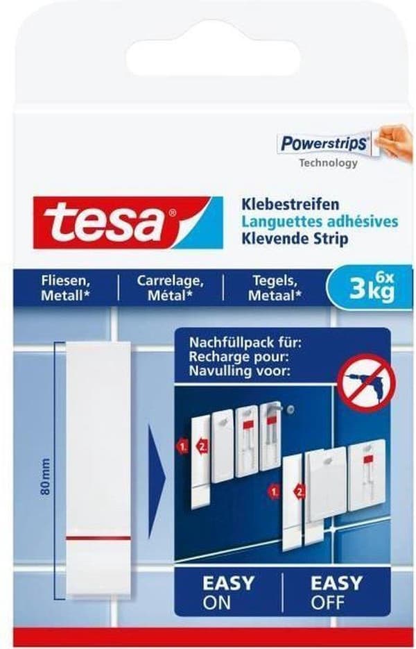 Tesa självhäftande remsa för metall och kakel