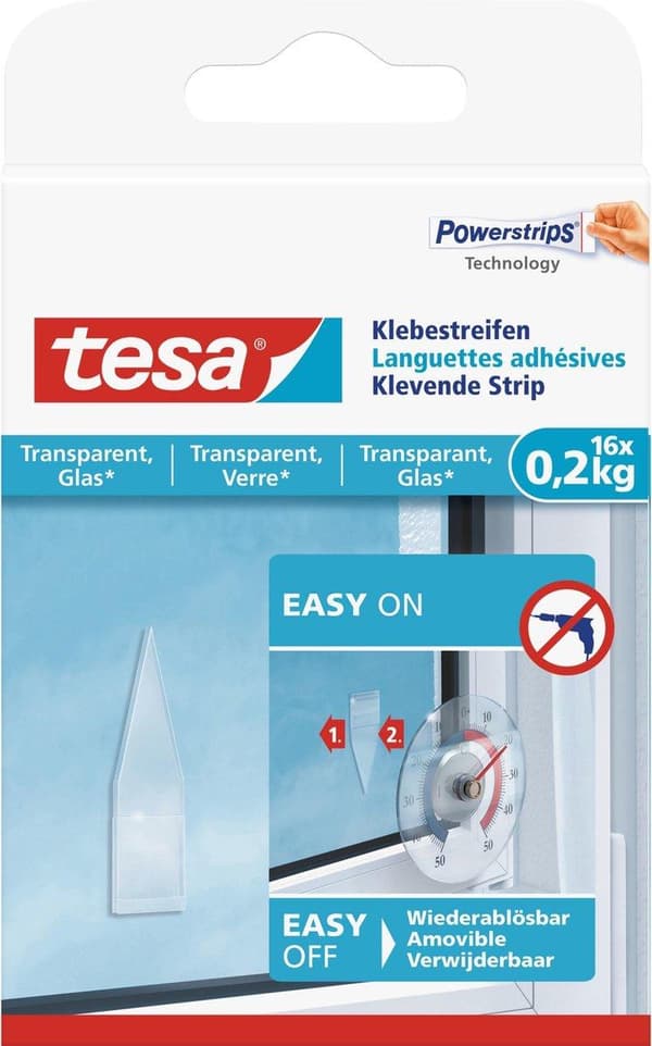 Tesa liimanauha lasille ja läpinäkyvälle