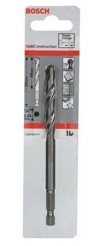 Bosch MultiConstruction - borr - mittborr - 7,15 mm - insex - längd: 120 mm (2608584777)