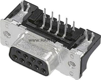 Harting 09 66 152 6615 D-sub honkontakt 90 ° Antal stift: 9 Lödning 1 st(ar)