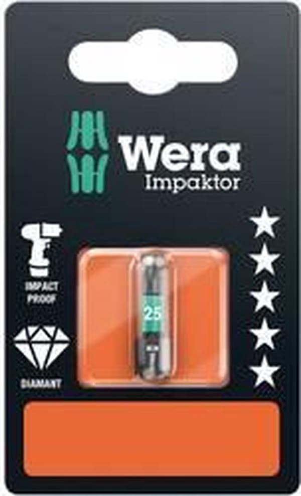 Wera skruetrækker bit Impaktor diamant 867/1impdc torx TX25 x 25mm