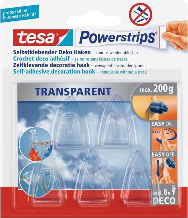 Tesa Powerstrips Deco-Hooks - 5 stk