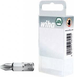 Wiha 7012 Z. Antal bits: 3 stk(s), Skruetrækker bits inkluderet: Pozidriv, Skruetrækker bits størrelse: PZ2. Længde: 2,5 cm Vægt: 5,1 g Skaftform: Sek