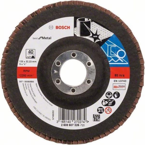 Bosch - Läppähiomalaikka 125 mm, 22,23 mm, 40