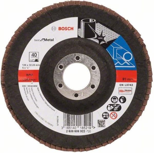 Bosch - Slibeskive 125 mm, 22,23 mm, 40