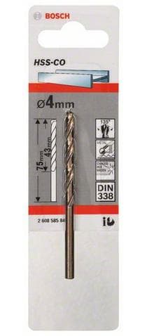 Bosch - Metalbor HSS-Co, Standard 4 x 43 x 75 mm