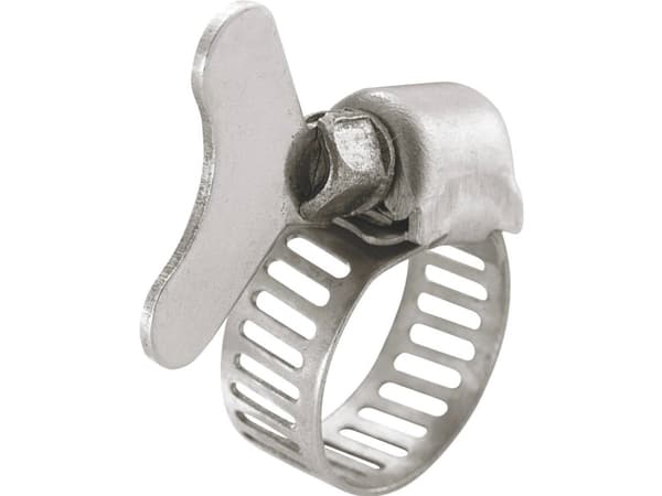 TRU COMPONENTS Caterpillar Tension Band TC-10330740 Fläns Ø-område 11 till 20 mm Hexagonhuvud med rak skåra Silver 1 st