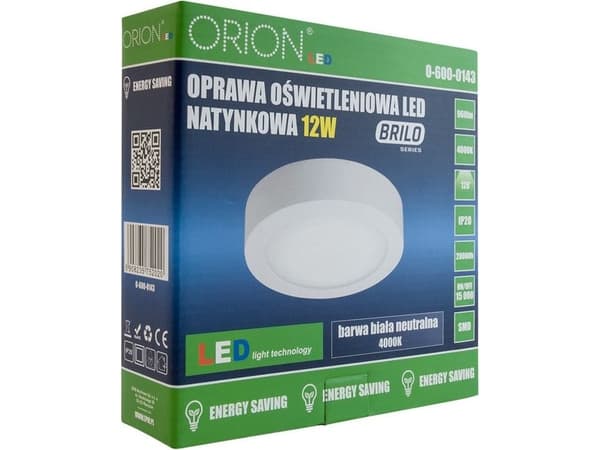 RUND OVERFLATE LED-PANEL BRILO 175MM, 12W, 960LM