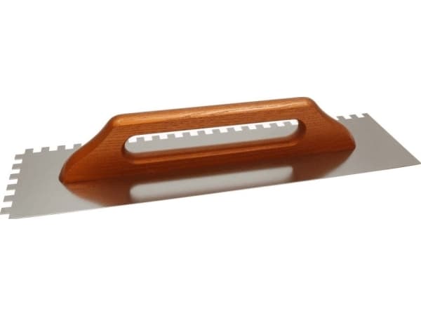 EPM stainless steel float with wooden handle 130x480 mm tooth 8 (E-313-8483)