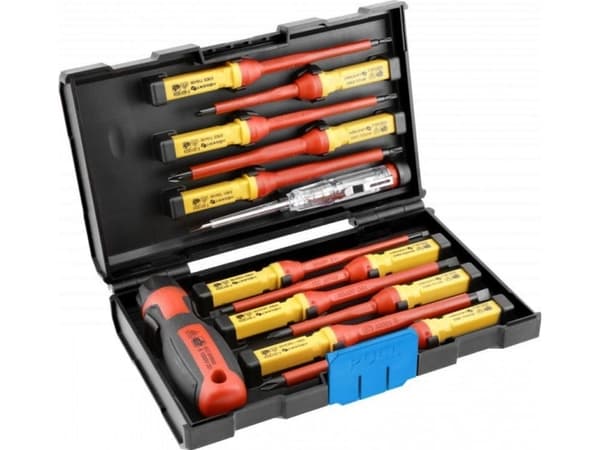 HOEGERT 1000V insulated screwdrivers kpl.13el.