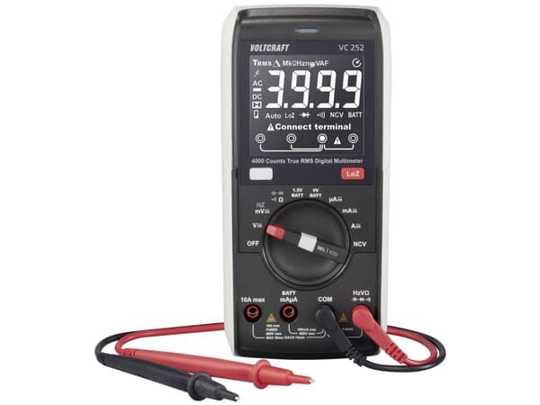 VOLTCRAFT VC-12884305 Hånd-multimeter digital CAT III 600 V Visning (counts): 4000