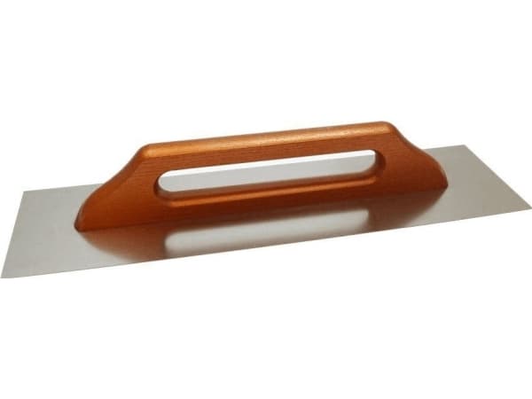 EPM stainless steel trowel with wooden handle 130x380mm smooth (E-313-8380)