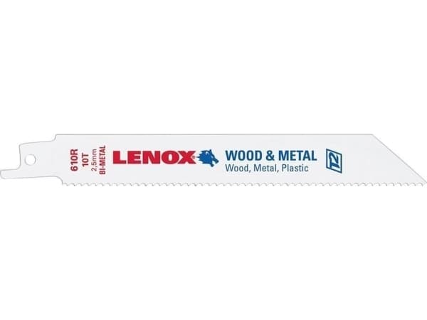 Lenox bajonettsågblad för trä, 150 mm, 10 tpi, 5 st.