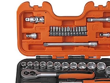 Bahco skiftnyckelsats 3/8 34 delar - 10-22mm toppar s330
