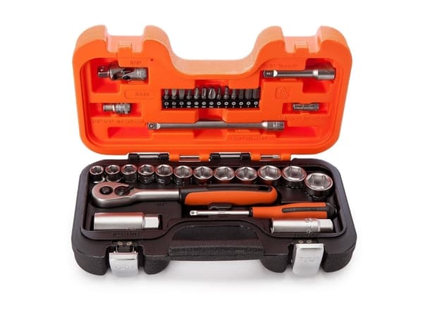 Bahco skiftnyckelsats 3/8 34 delar - 10-22mm toppar s330