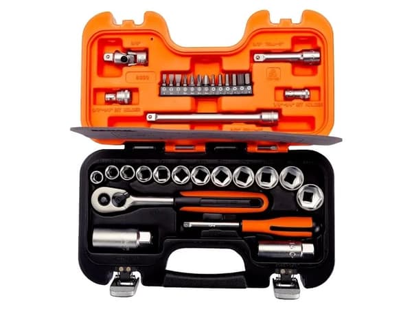 Bahco skiftnyckelsats 3/8 34 delar - 10-22mm toppar s330