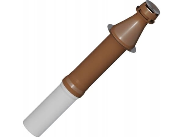 Ricom VERTICAL OUTLET END + CAMP (RØD) DN80/125