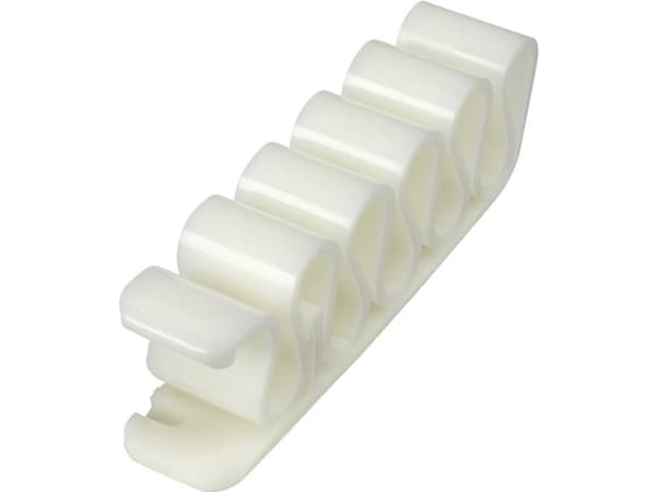 TRU COMPONENTS Kabelklämmor Självhäftande 1572343 Bundle-Ø-område 8 mm (max) Vit 1 st