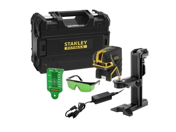 Stanley 2-punkts krysslinje grønn laser, innebygd li-ion batteri