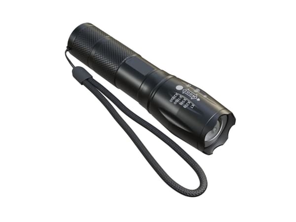 Extralink EX.30684, Käsikokoinen taskulamppu, Musta, Alumiini, Painikkeet, SMD LED, 1 lamppua