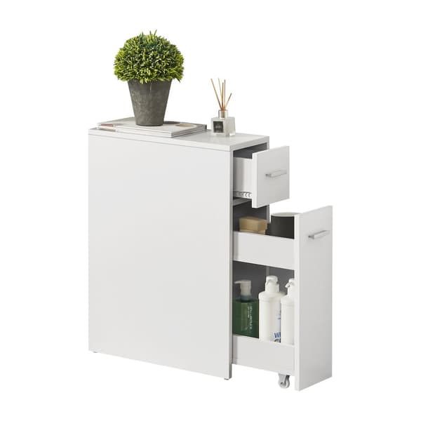 Badrumsskåp Kauhajoki vit 61x20x45 cm [en.casa]