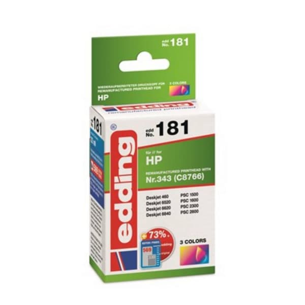 Edding Bläck Ersätter HP 343, C8766EE Kompatibel Färg EDD-181 18-181