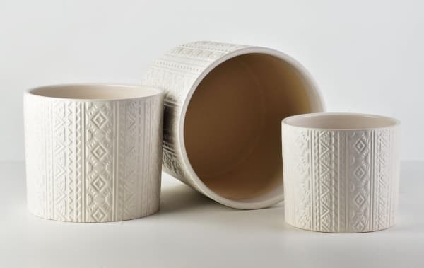 Affek Design NEVA Sett med 3 blomsterpotter XL19,5xh19cm L16xh14cm M13,5xh12cm
