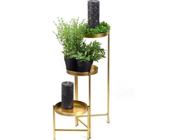 Affek Design SWEN GOLD blomsterstativ h60x19cm/h40x19cm/h19,5x19cm