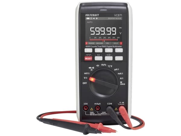 VOLTCRAFT VC-12884335 Hånd-multimetri digitaalinen Datalogger CAT III 1000 V, CAT IV 600 V Visning (counts): 60000