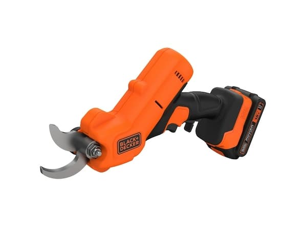 Black & Decker Akku-Gartenschere 18V/2.0Ah BCPP18D1, Motordriven sax, Orange, 2,5 cm, Batteri, 2 Ah, 18 V
