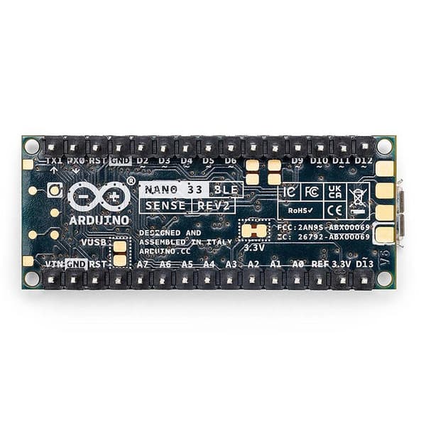 Arduino ABX00070 Kort Nano BLE Sense Rev2 With Headers Nano ARM® Cortex®-M4
