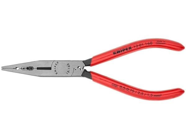 Knipex 13 01 160, Nesetang, Kromvanadiumstål, Plast, Rød, 160 mm, 112 g