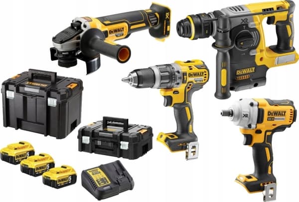 Dewalt Batterisats för maskiner Combo Li-Ion 18V/3x5.0Ah [DCK428P3T-QW] DCD796 + DCF894 + DCG405 + DCH273
