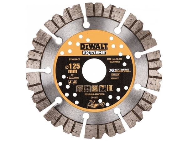 DeWALT DT90294-QZ, Hiomakiekko, Sisäänpainettu keskiosa, Kivi, DeWALT, 12,5 cm, Metallinen
