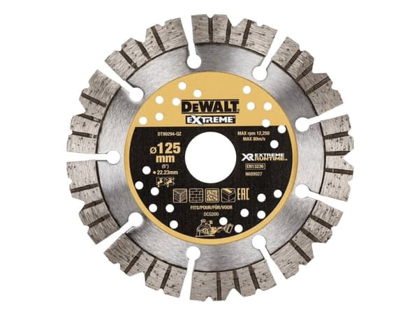 DeWALT DT90294-QZ, Hiomakiekko, Sisäänpainettu keskiosa, Kivi, DeWALT, 12,5 cm, Metallinen
