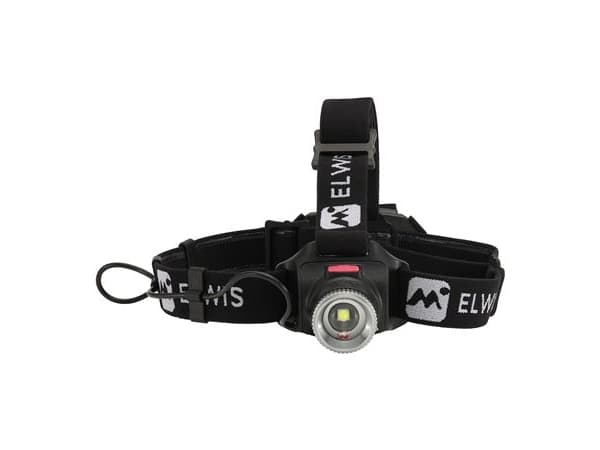 ELWIS LIGHTING Elwis PRO Craft H650R genopladelig pandelampe, 650 lumenia, rødt "safety" lys laukku, zoomi