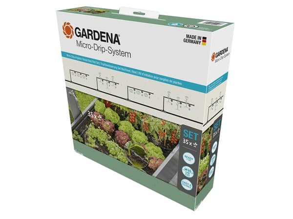 Gardena Micro-Drip-System Set Höjdad bädd/Bädd (35 växter)
