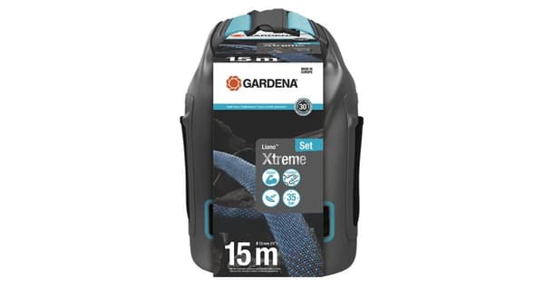 Gardena Trädgårdsslang Liano Xtreme 15 m. - Set med förvaringsväska