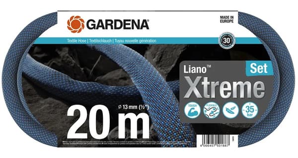 Gardena Trädgårdsslang Liano Xtreme 20 m. - Set