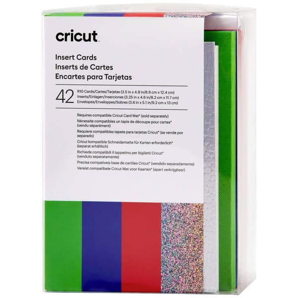 Cricut Insert Cards Rainbow R10 Kortlek Röd, Blå, Grön
