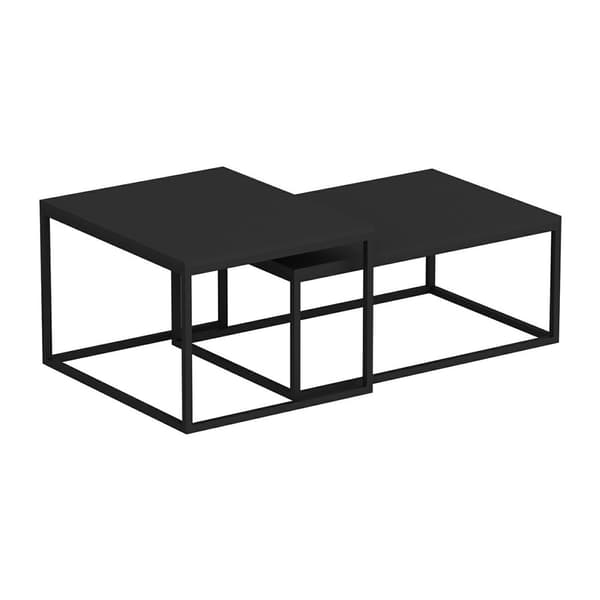 Soffbord Aabenraa set om 2 svart matt [en.casa]