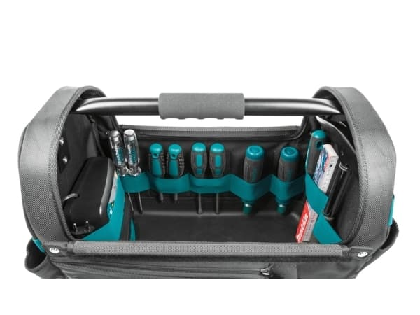Makita E-15419, Svart, Grå, Turkosblå, Metall, Nylon, Plast, Smutsavvisande, Stänkskyddad, 310 mm, 490 mm, 360 mm