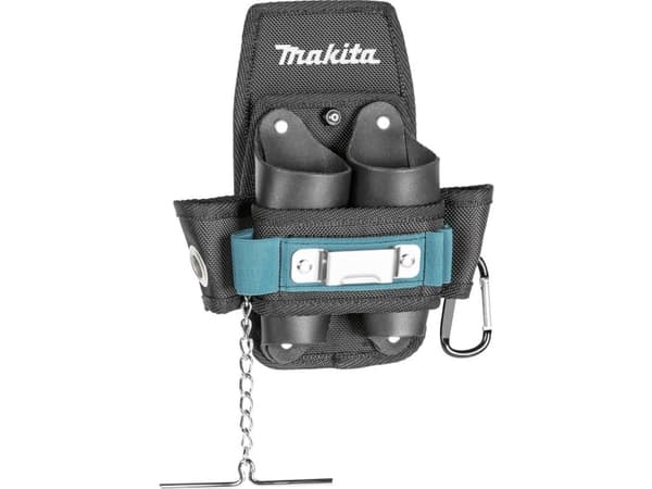 Makita E-15279 Vahvistettu 4-lokeroinen ja kiinnityskotelo sähköasentajan työkaluille, vyöhön kiinnitettävä.