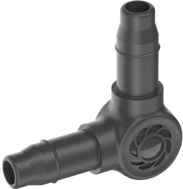 Gardena L-Joint, Ledd-tilkobling, Dryppvanningssystem, Plast, Sort, Hankjønn/hankjønn, 4.6 mm